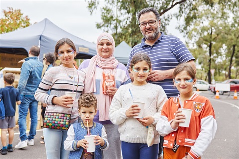 Family at 2023 community festival