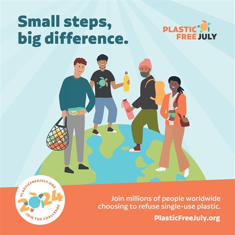 Plastic Free July graphic