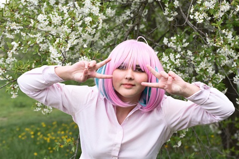 Young girl in cosplay