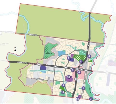 Map of Mernda showing places of interest