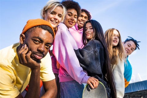 group of diverse young people