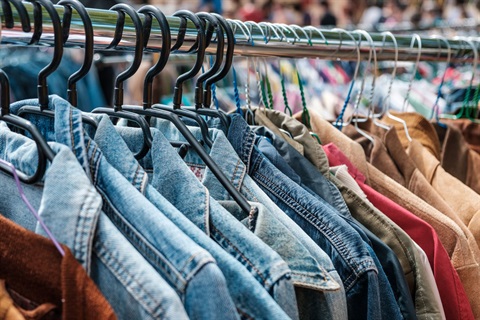 Thrifted clothing rack