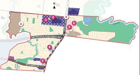 Map shows areas of interest in the area of Bundoora that sits within the City of Whittlesea.